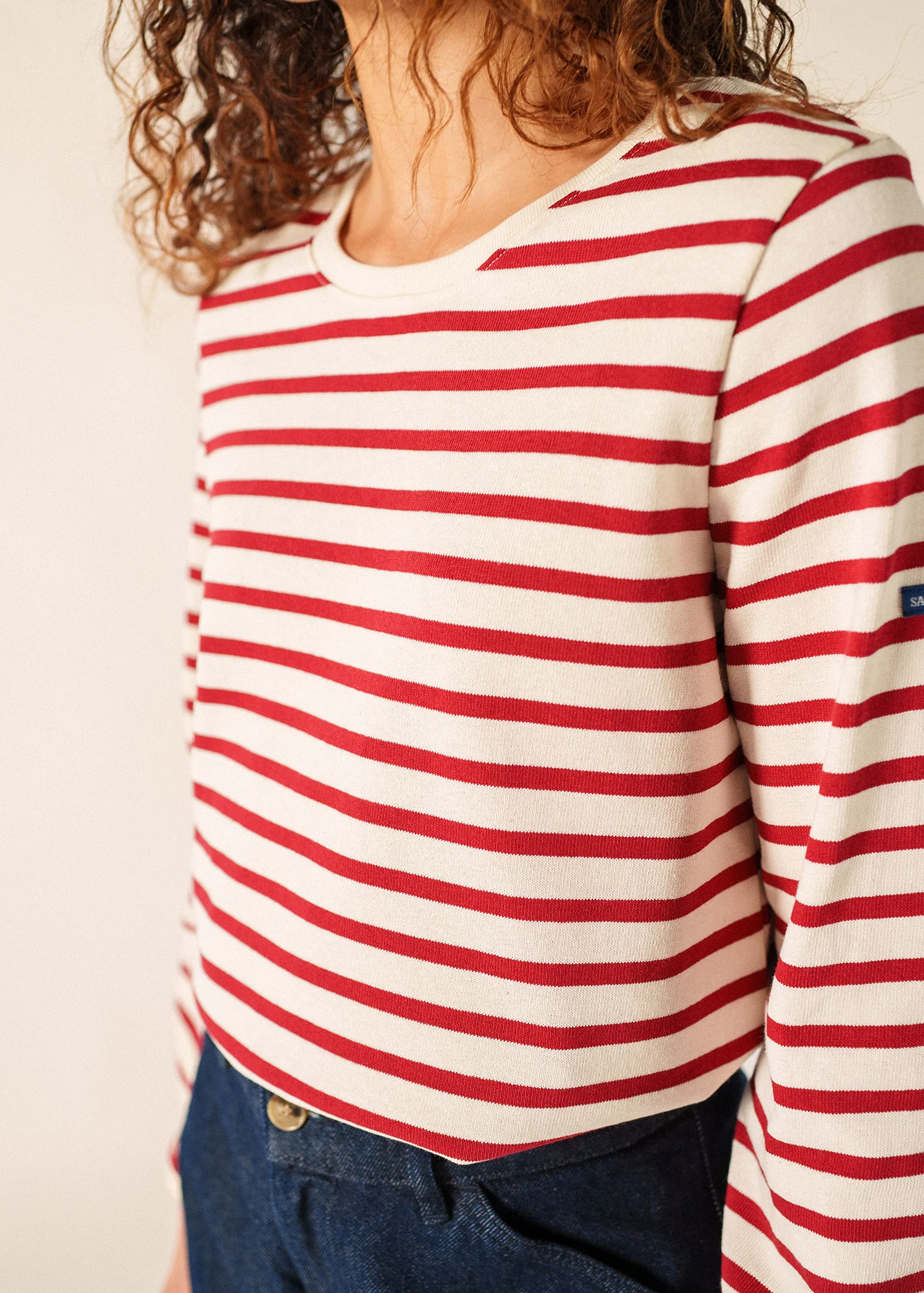 Yvoire Breton shirt (ECRU/PERSAN) - Image 4